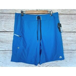 RBX Stretch Swim Shorts Mens Size Large Blue Stretch Swim Board Shorts New